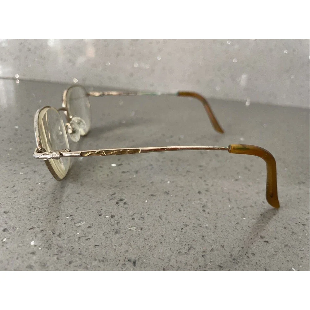Laura Ashley Eyeglasses Frames ONLY Sally Harvest 50-18-130 Gold full rim vtg